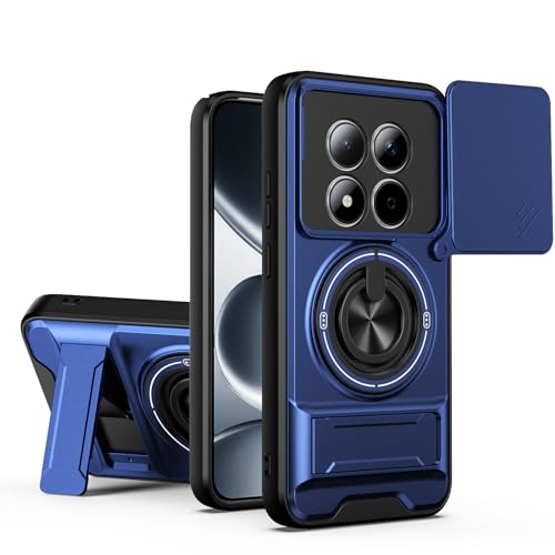 Coque Oppo F29 5G avec protège-caméra coulissant bleu