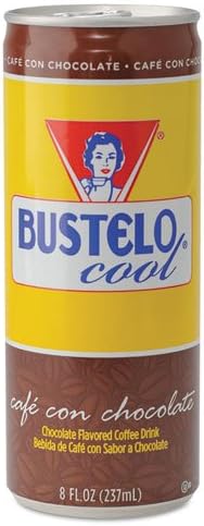 Café Bustelo - Cool Café con Leche Premium Espresso Beverage, Chocolate, 8oz Can, 12/Pack 01501 (DMi PK