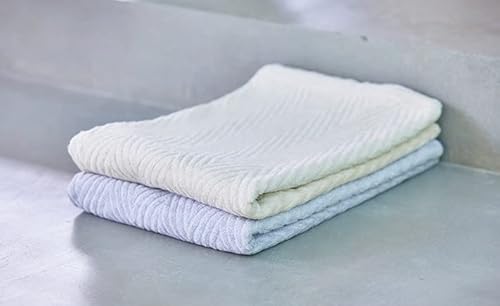 IKEUCHI ORGANIC バンブー120 オーガニックコットン 日本製 今治タオル 大判 バスタオル (ブルー)