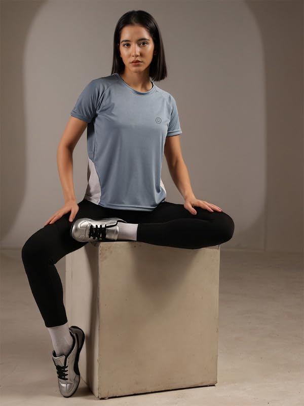 Image of CHKOKKO Gym Tshirt for Women Workout Dry Fit t Shirt Sports Tshirt Lightweight Round Neck Breathable Half Sleeve Activewear Mesh Running Yoga Tops for Woman