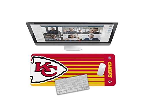 Image of SOAR NFL Unisex Multifunctional Desk Mat for Desktop, (31.5 inchx12 inch) - Ultra Soft Fabric with Non-Slip Rubber Backer - Water Resistant & Durable Nylon Stitching - Officially Licensed NFL, Desk Pad