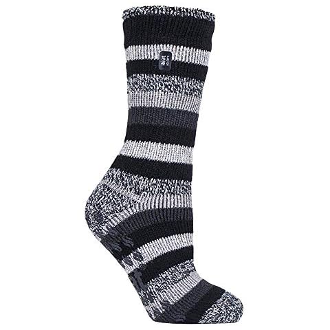 HEAT HOLDERS Ladies Thermal Slipper Socks with Grips Cover