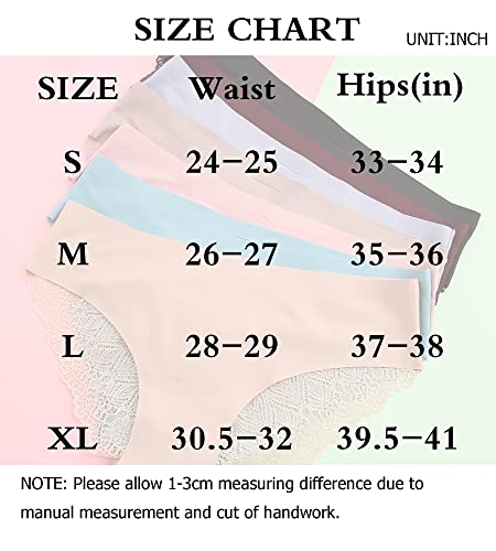 Sth Big Sexy Cheeky Underwear For Women Lace Bikini Panties Ladies No Show Hipster V-Waist Multi-Pack #TOP3
