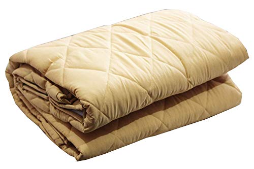 Image of Rajasthan Crafts Microfiber Waterproof and Dust Proof Mattress Protector for Double Bed (Beige, 72X78-Inch)