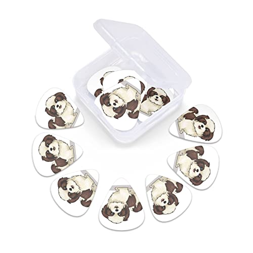 Pack de 12 médiators Shih Tzu Dog pour guitare électrique Guitare acoustique Diverses guitares - Les Beatles, Paul McCartney, John Lennon, RIngo Starr, George Harrison Pack de 12 médiators Shih Tzu Dog pour guitare électrique Guitare acoustique Diverses guitares – Image 6