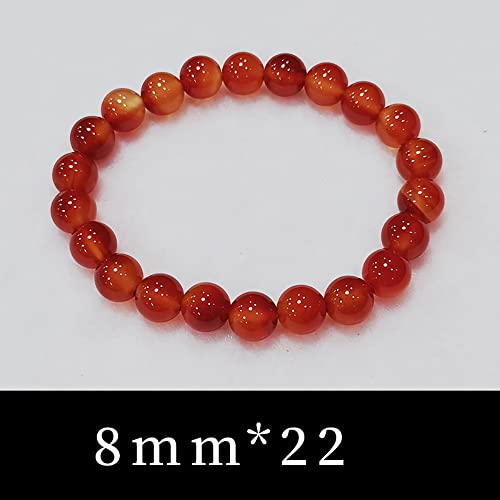 4-10mm Carnelian Crystal Bracelet - Natural Orange Carnelian Gemstone Bracelet for Women2