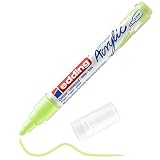 edding 5100 Acrylmarker medium - pastell-grün - 1 Acrylstift wasserfest - mittlere Rundspitze 2-3 mm - Acryl Farben zum Malen auf Leinwand, Malpapier und Holz - Acrylstifte für Steine