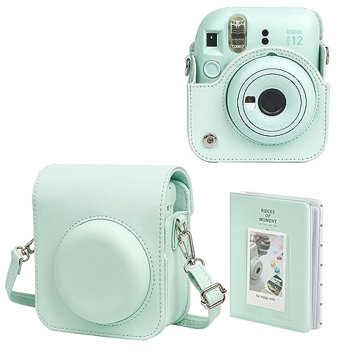 Funda para cámara Mini 12 Fujifilm Instax, verde menta miniatura 1