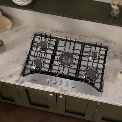 Empava 30" Built-in Gas Cooktop in Stainless Steel with 5 Burners 30XGC5B70C by Empava - Image 2
