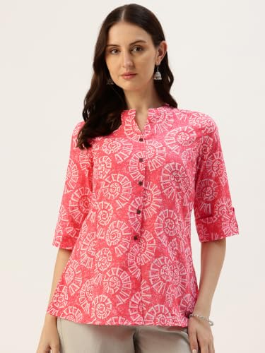 Image of Printed Mandarin Shirt - Casual & Chic (S-3XL)