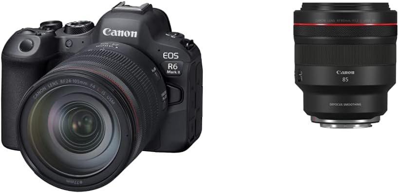 Canon EOS R6 Mark II RF24-105mm F4 L is USM KIT with Rf 85mm F1.2 L USM Ds
