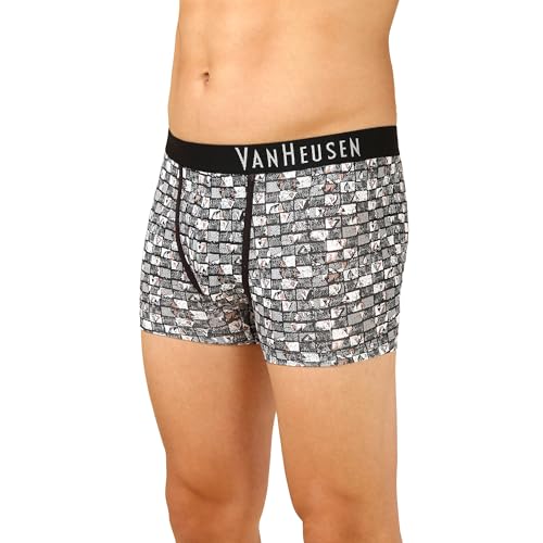 Image of Van Heusen Men's Cotton Trunk - Pack of 1 | Contoured pouch for support | Antibacterial Briefs | Sweat Absorbant | Moistue Wicking | Breathable Everyday Underwear | Long Lasting Color| Fun Prints | Style 10051