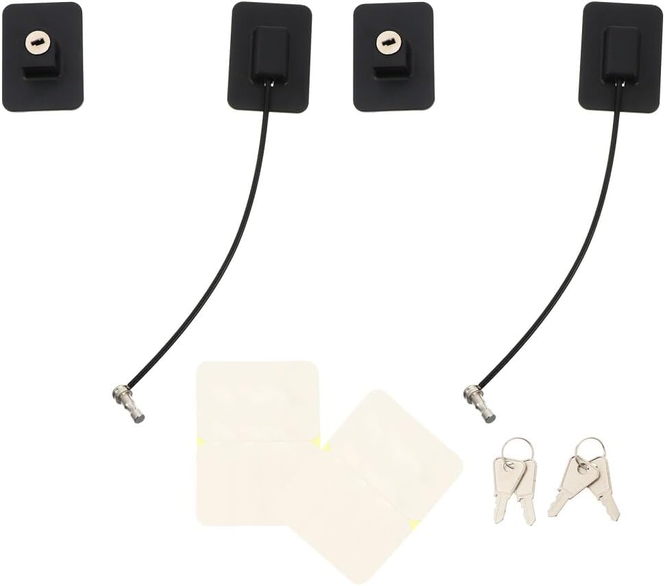 2PCS Refrigerator Door Lock Non Drilling Window Locks Children Baby Safety Locks