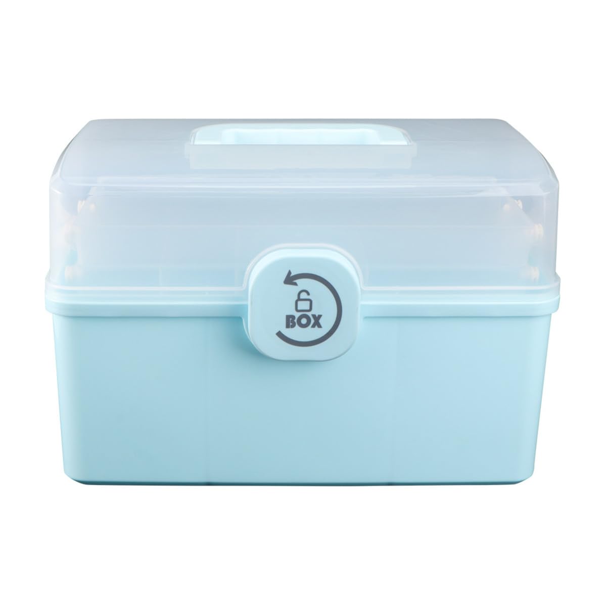 Mipcase Caja de Medicamentos Portátil de Plástico Asa, Botiquín Médico Doméstico Ligero y Organizador para Almacenamiento en Casa y Exteriores