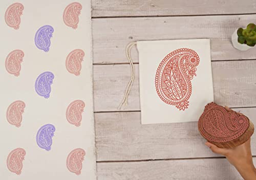 Tampon en bois de 6 pouces pour bloc d'impression textile