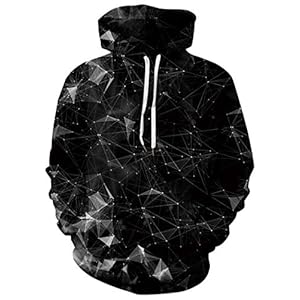 Men’s Digital Print Sweatshirts Hooded Top Galaxy Pattern Hoodie