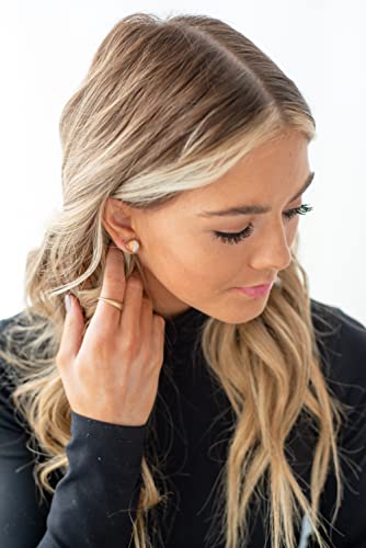 Candi Cove Designs Two Toned With Faux Hammered Metal 10Mm Stud Earrings thumb #7