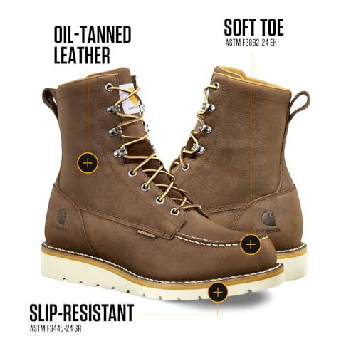 Carhartt Men's Waterproof 8" Moc Soft Toe Wedge Boot3