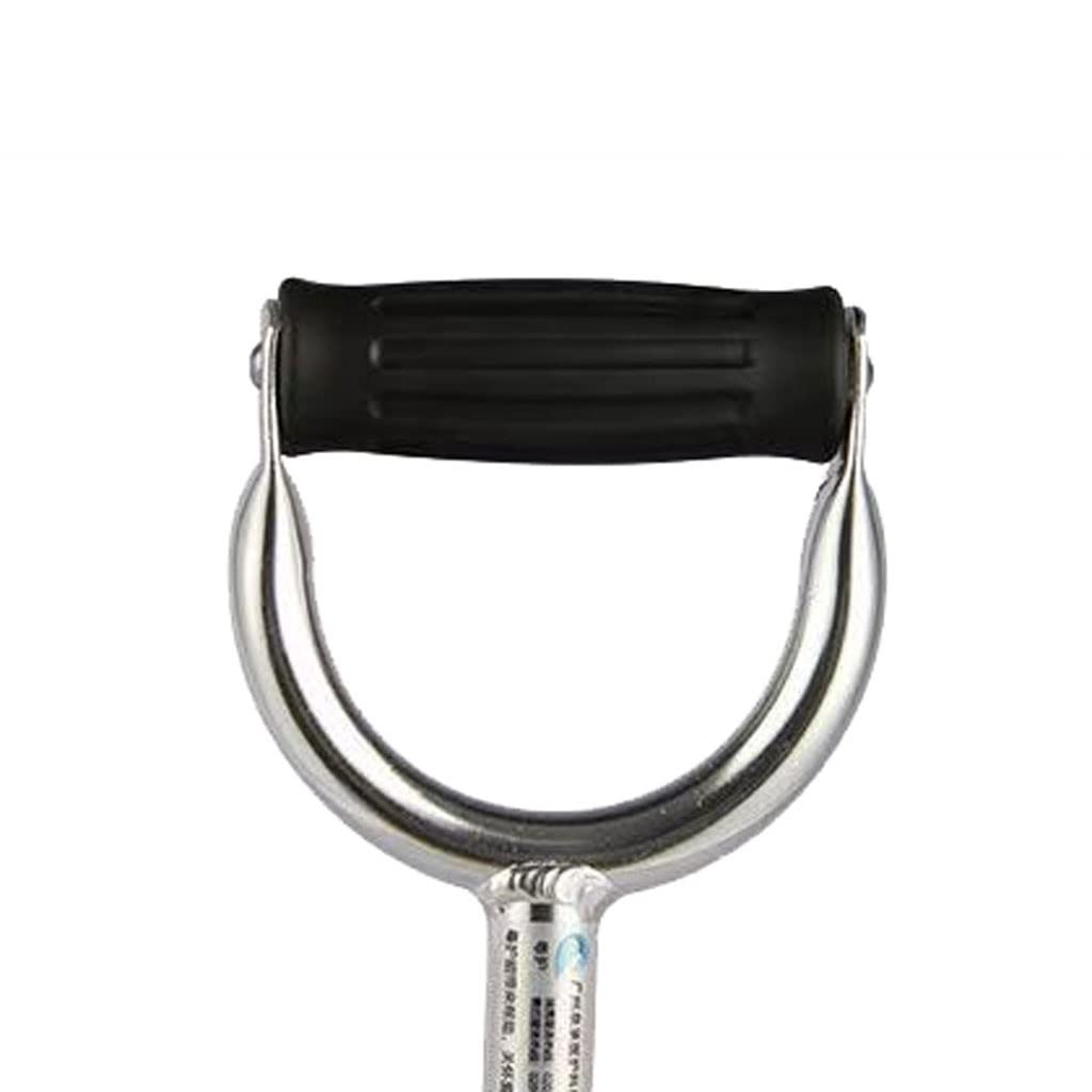 XMING Kule dla osób starszych Laski dla osób niepełnosprawnych Pogrubione laski ze stali nierdzewnej Dla osób starszych Regulowane Lekkie antypoślizgowe laski (Color : Silver)