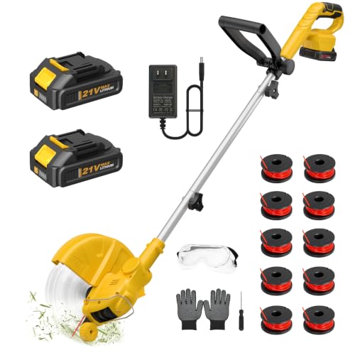 ALSO GO 21V Cordless String Trimmer,2.5Ah Battery Powered with Fast Charger