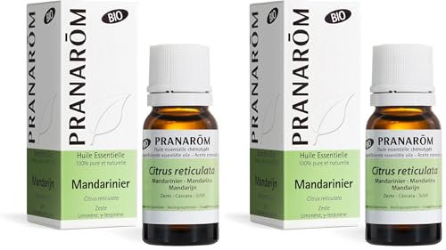 Pranarôm | Huile Essentielle Mandarinier Bio | Citrus reticulata | Mandarine Zeste | 10 ml (Lot de 2)