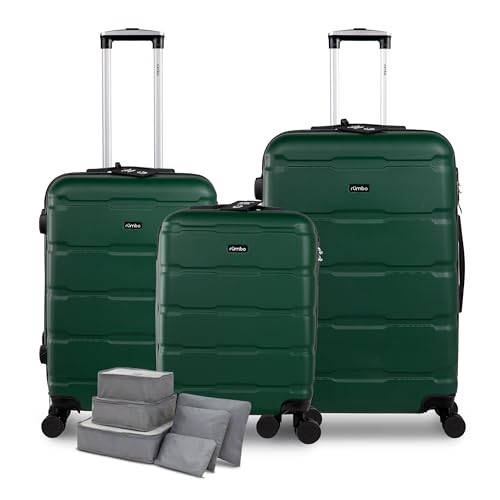 Catálogo de Maletas de viaje en oferta los 10 mejores. 42 RUMBO Set de Maletas ABS Ultra Resistente con Tamaños 20”, 24” y 28”, Ideal como Equipaje de Mano 55 × 40, Maleta Documentada y Maleta de Viaje 10 kg; Incluye Bolsas...