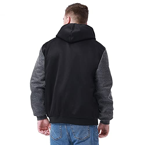 disi Men's Zip Up Hoodie Heavyweight Winter Sweatshirt Fleece Sherpa Lined Warm Jacket3