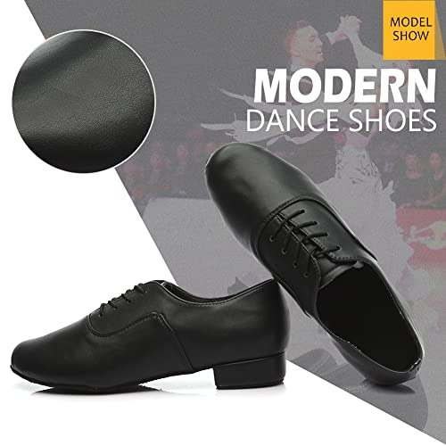 DKZSYIM Men's Latin Dance Shoes Professional Ballroom Tango Waltz Performance Standard Modern Dancing Shoes,Model Men Shoes2
