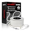 Shine Decor 50FT LED Neon Rope Lights Outdoor Waterproof, AC 110V 120V Flexible NEON LED Strip Lights(Daylight White), ETL Plug&Play 15M Neon Light String 120 LED/M for Home Garden Commercial Lighting
