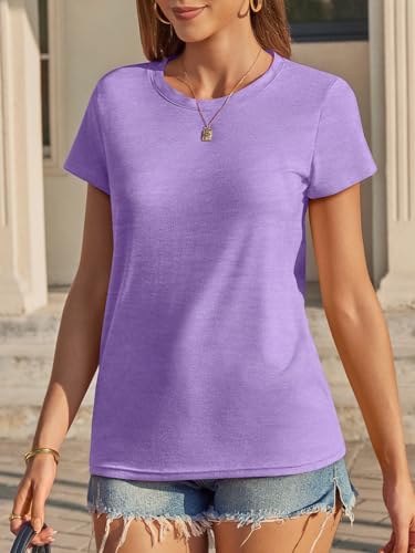 Image of UNCLECAT Womens Short Sleeve Tops Summer Basic T Shirts Casual Crewneck Tee