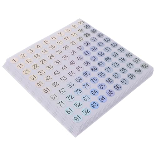CONGARTENO 10枚 ?射変色丸型数字ステッカー 連番 防水 自己粘着 ラベルシール 類用 在庫管理 教室整理用