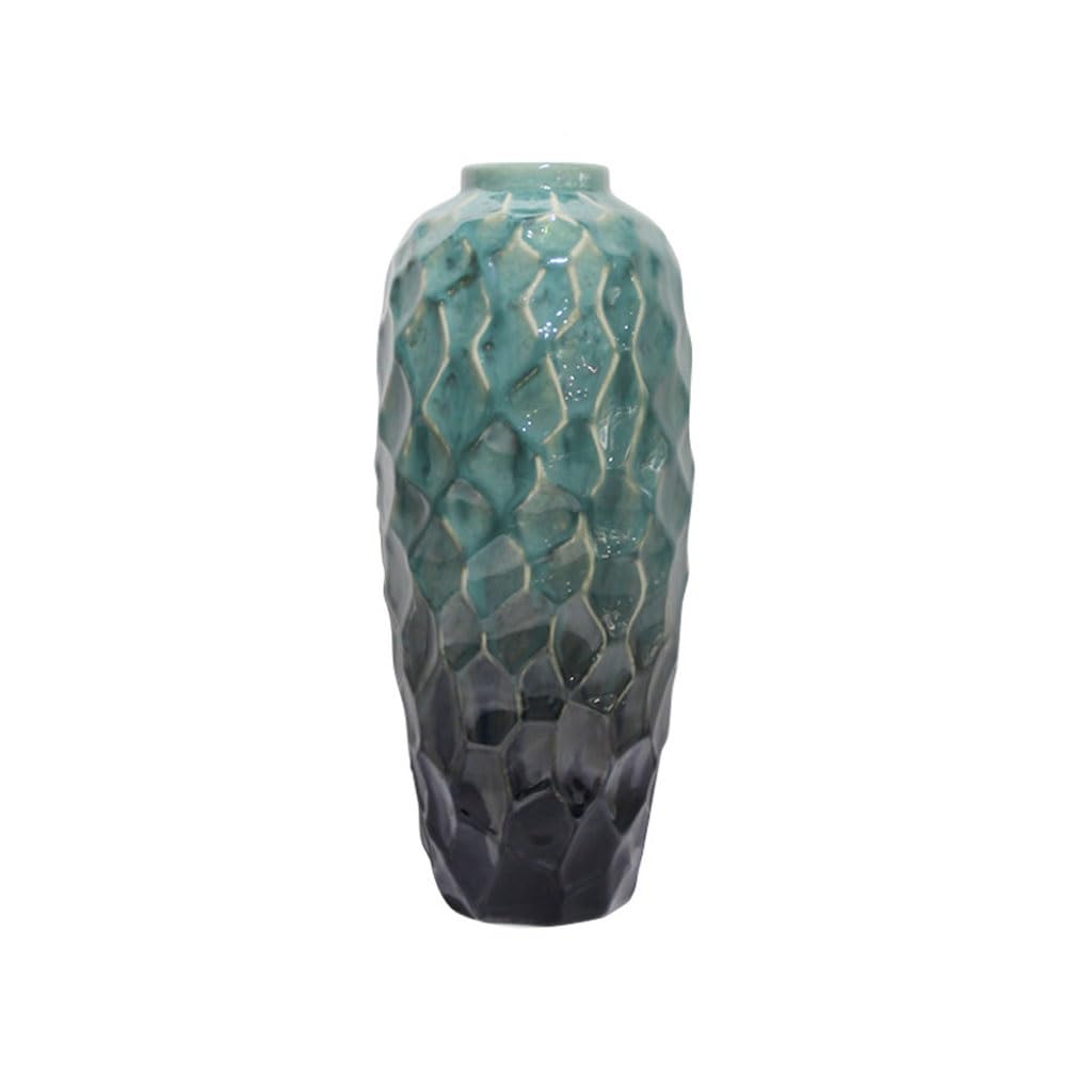 EINES Chinese Creative Ceramic Vase Hotel Counter Flower Arrangement Device Villa Countertop Ornaments(C)