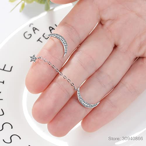 Ensemble bijoux argent lune étoile pour sublimer votre robe de mariée