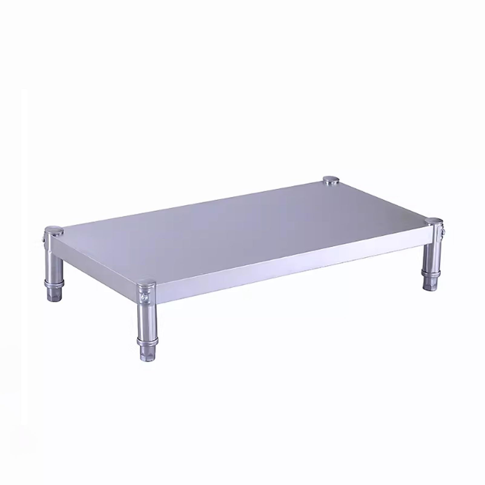 Estante de acero inoxidable de alta resistencia, soporte elevador de piso comercial con viga transversal reforzada para almacenamiento en cocina, restaurante, garaje