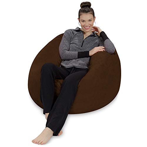 Sofa Sack - Plush, Ultra Soft Bean Bag Chair - Memory Foam Bean Bag Chair With Microsuede Cover - Stuffed Foam Filled Furniture And Accessories For Dorm Room - Chocolate 3' #TOP1