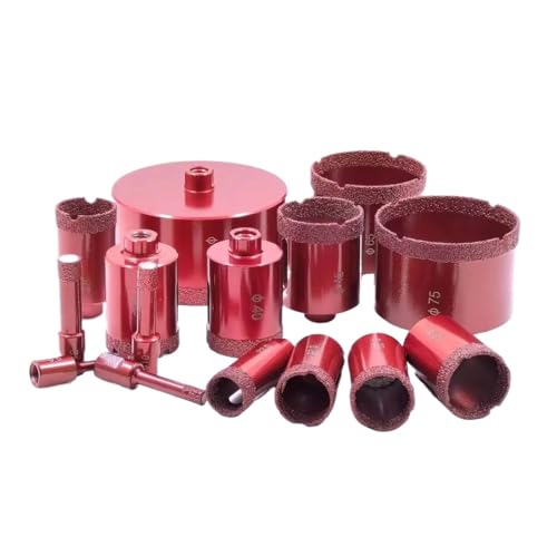 Broca de diamante seco for soldadura al vacío con rosca M10, sierra de corona for baldosas de cerámica, herramienta for granito y mármol(60mm)