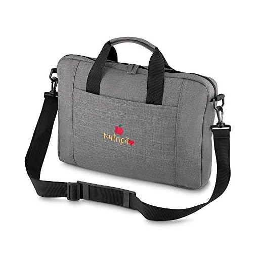 Pasta Nutrição Nutricionista Maçã Logo Bordada Ombro Notebook