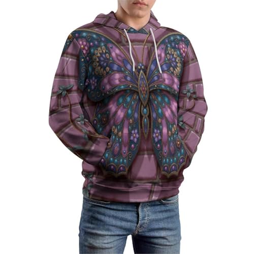 Sweat papillon en vitrail imprimé 3D pour un look décontracté