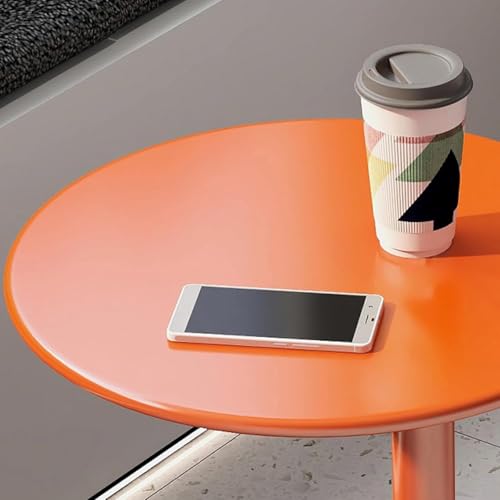 Table basse ronde Blue Gloss et meuble d'appoint chic en forme de C - 5