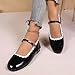Black Ladies Mary Shoes with Buckle Strap and Pointed Toe for Fashionable Casual Outfits