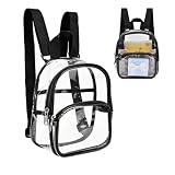 KASESSS Mochila Transparente de PVC Impermeable, Mochilas Pequeñas con Correas Ajustables Mini Mochila Mujer Hombre Aprobada Bolso Transparente para Estadio Concierto Festival Viajes Deportes