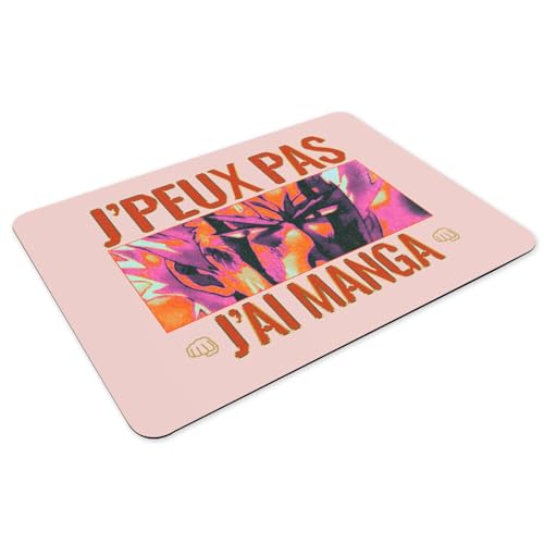 Sets de table manga grand format x4 en caoutchouc rose pour otaku