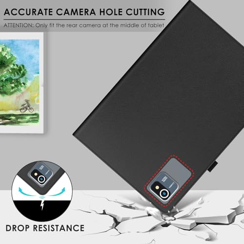 DETUOSI Universal 11 inch Tablet Case, Leather Protective Cover for ATOZEE ATZB10/ DOOGEE T30E/ ZIOVO Z128 10-11 Inch Android Tablet, Stand Folio Case Card Slot & Pencil Holder & Multi-Angles Viewing