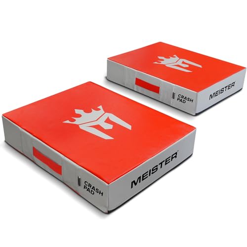 Meister Crash Pad Weight Lifting Drop Pads - Red/Gray (Pair)