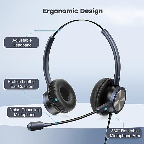 Mairdi M809DBQD002C Telephone Headset With Microphone Noise Canceling thumb #5