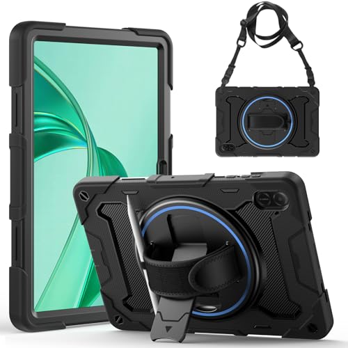 Protezione completa tre in uno: Custodia Honor Pad x8a è costituita da un telaio in plastica rigida, un guscio interno in PC antiscivolo e un guscio esterno in morbido silicone. La struttura a tre strati fornisce protezione al tuo tablet da cadute accidentali , graffi e urti