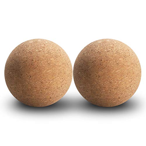 MUGLIO 3 inch Wine Cork Ball Wooden Cork Ball Stopper for Wine Decanter Carafe Bottle Replacementï¼ˆ2 Pcs)