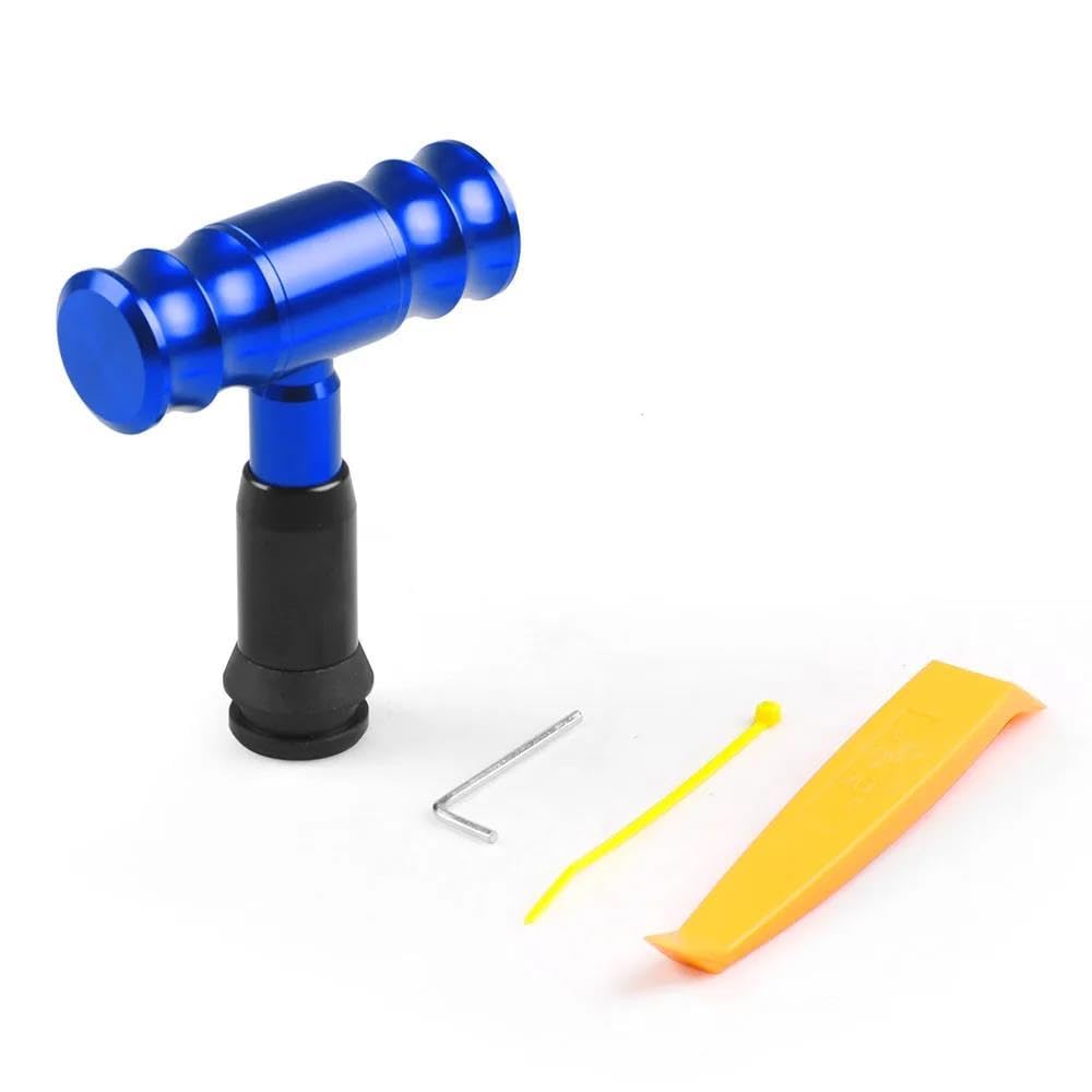 HYASDBWE Universal Aluminum Alloy Gear Shift Knob Car Modified Aircraft Joystick Shift Head for Automatic Transmission Gear Shifter Parts(Blue)