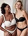 Wingslove Women's Strapless Full Figure Bra Underwire Multiway Contour Plus Size Bra Red Carpet(Night Black,36DD)