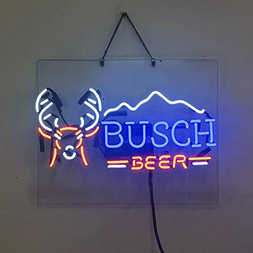 Busch Beer Neon Sign Beer Bar Pub Store Party Room Wall Windows Display Neon Light 19x15